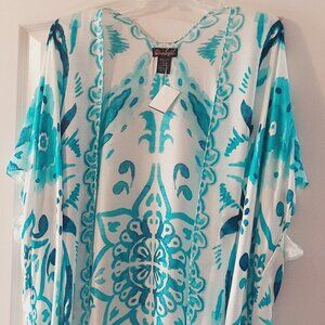 Blue and Off-White Kimono Sz One Size Fits All